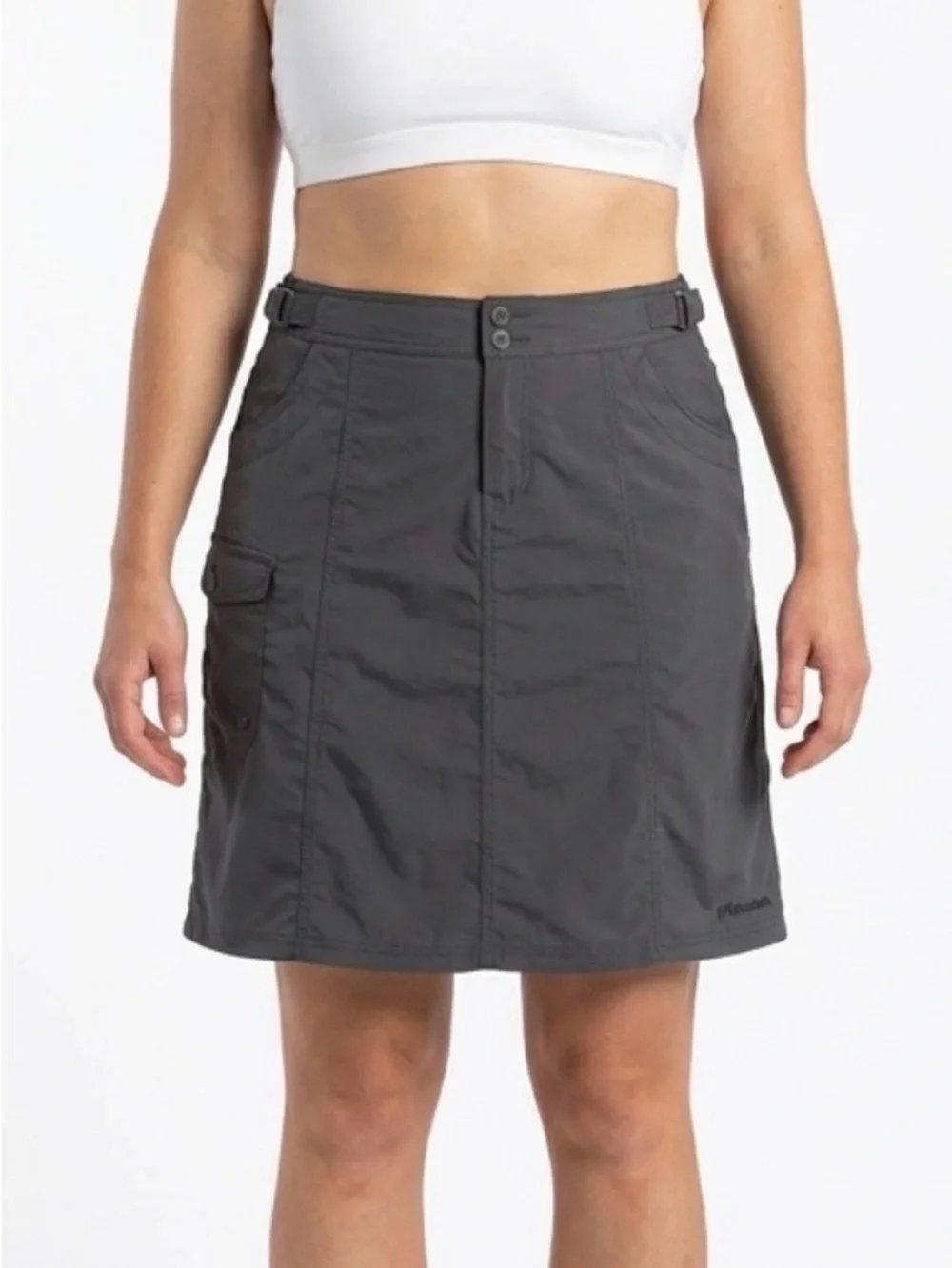 Marmot Cargo Pocket Utility Skirt Size 10 Dark Grey Lightweight Stretch Gorpcore